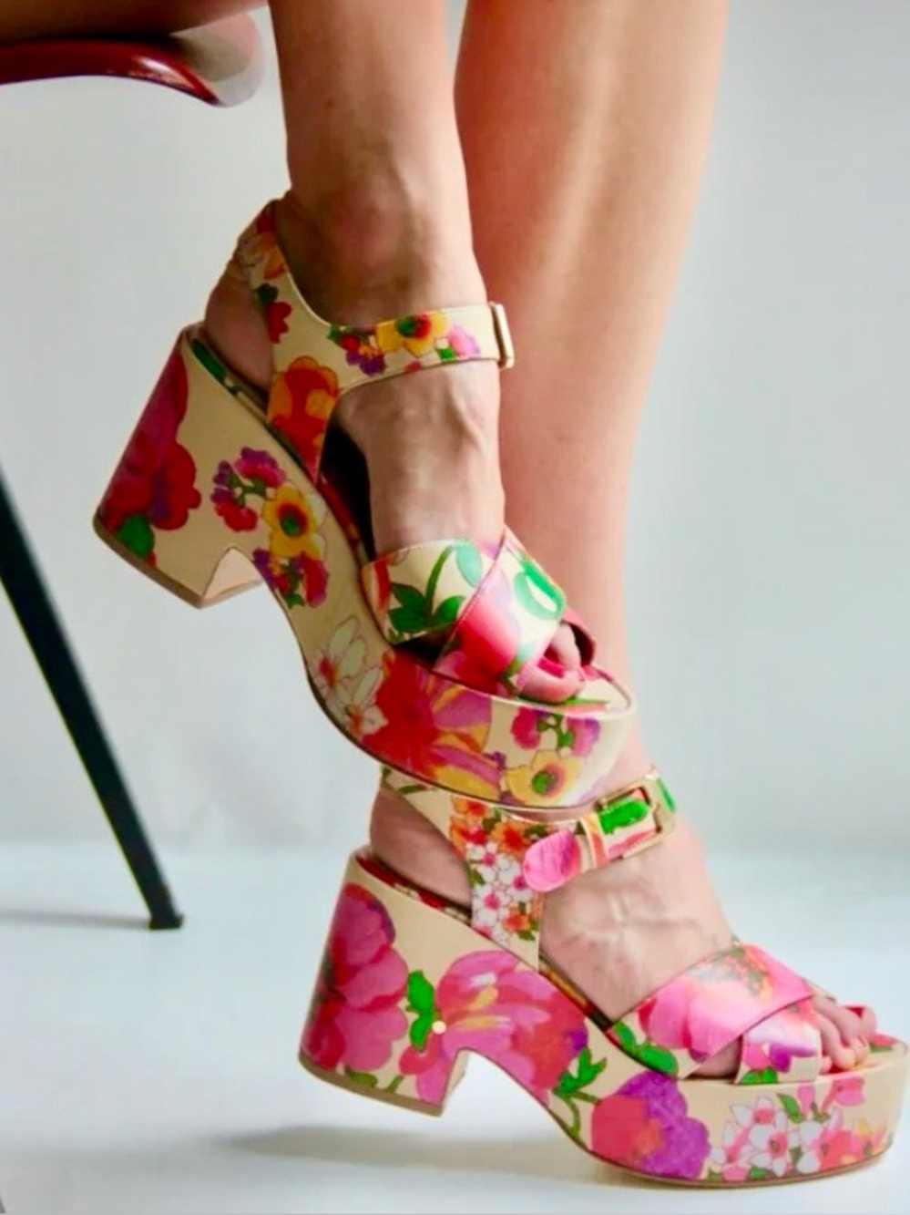 Laurence Dacade Floral Nadine Platform Sandals.